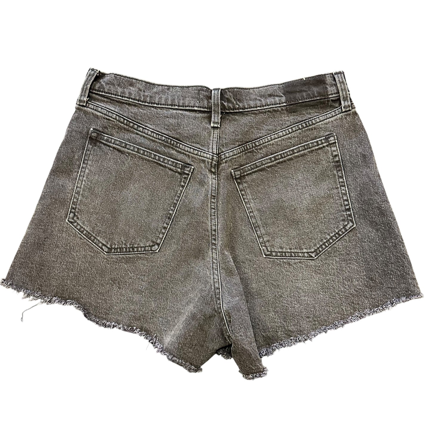 ABERCROMBIE & FITCH BLACK DENIM 90s RELAXED CUT OFF SHORTS 26 SZ 12