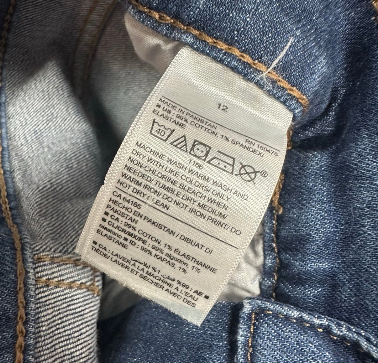 OLD NAVY WOMENS JEANS SZ 12 BLUE DENIM STRAIGHT LEG HIGH WAISTED NWT