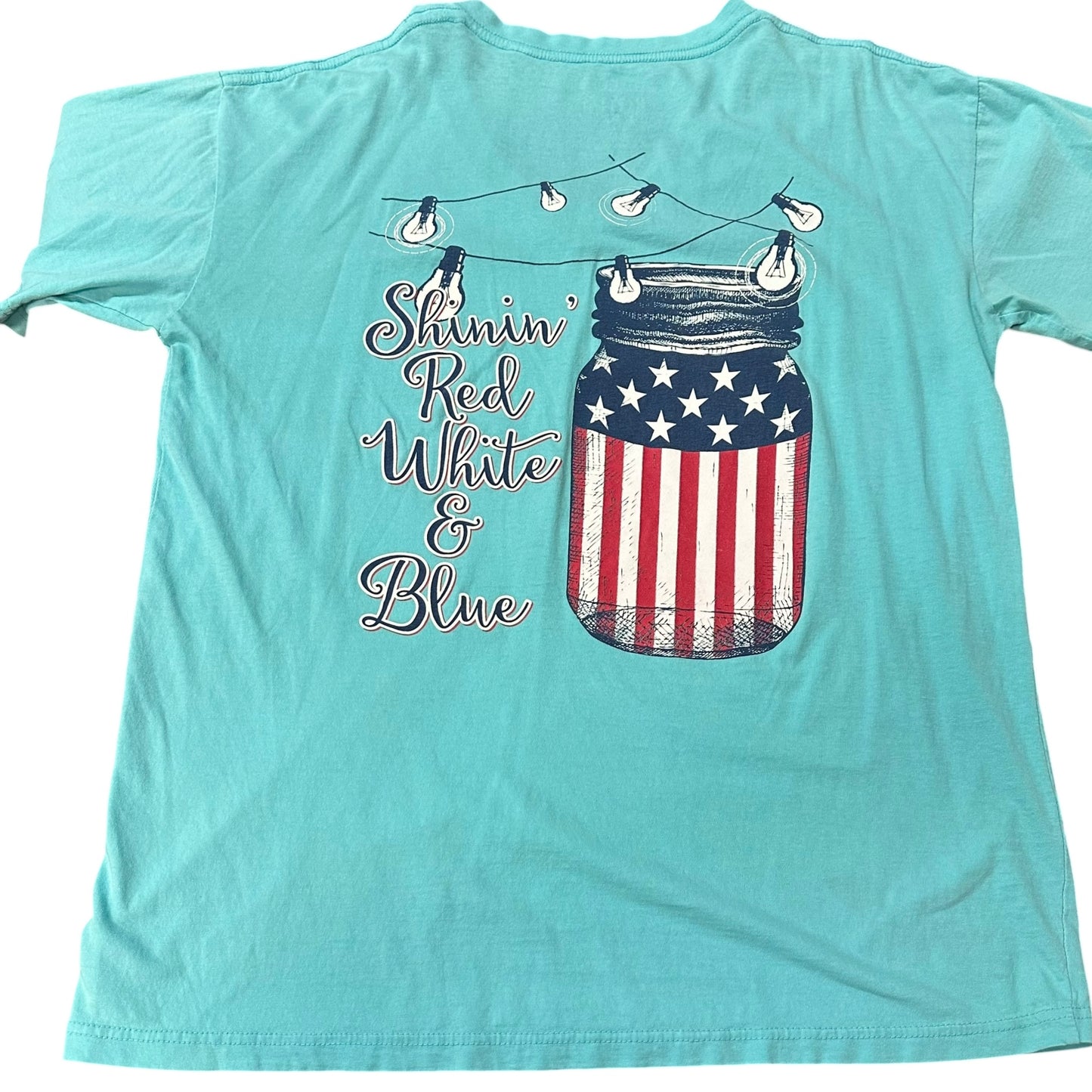 ROYCE BRAND TEAL SHINING V NECK TSHIRT 100 LARGE