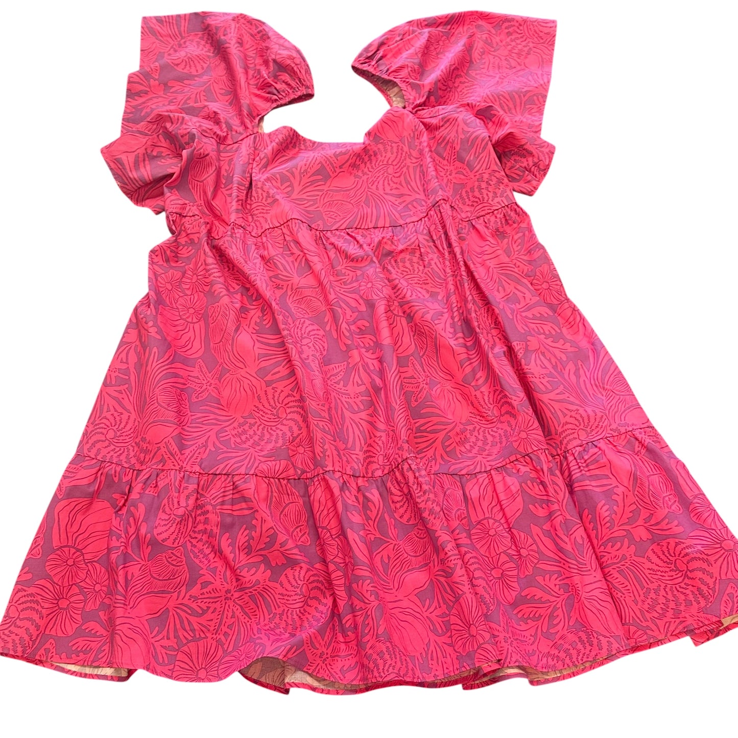 SHOW ME YOUR MUMU PINK PURPLE SMOCKED TIERED DRESS 123 1X