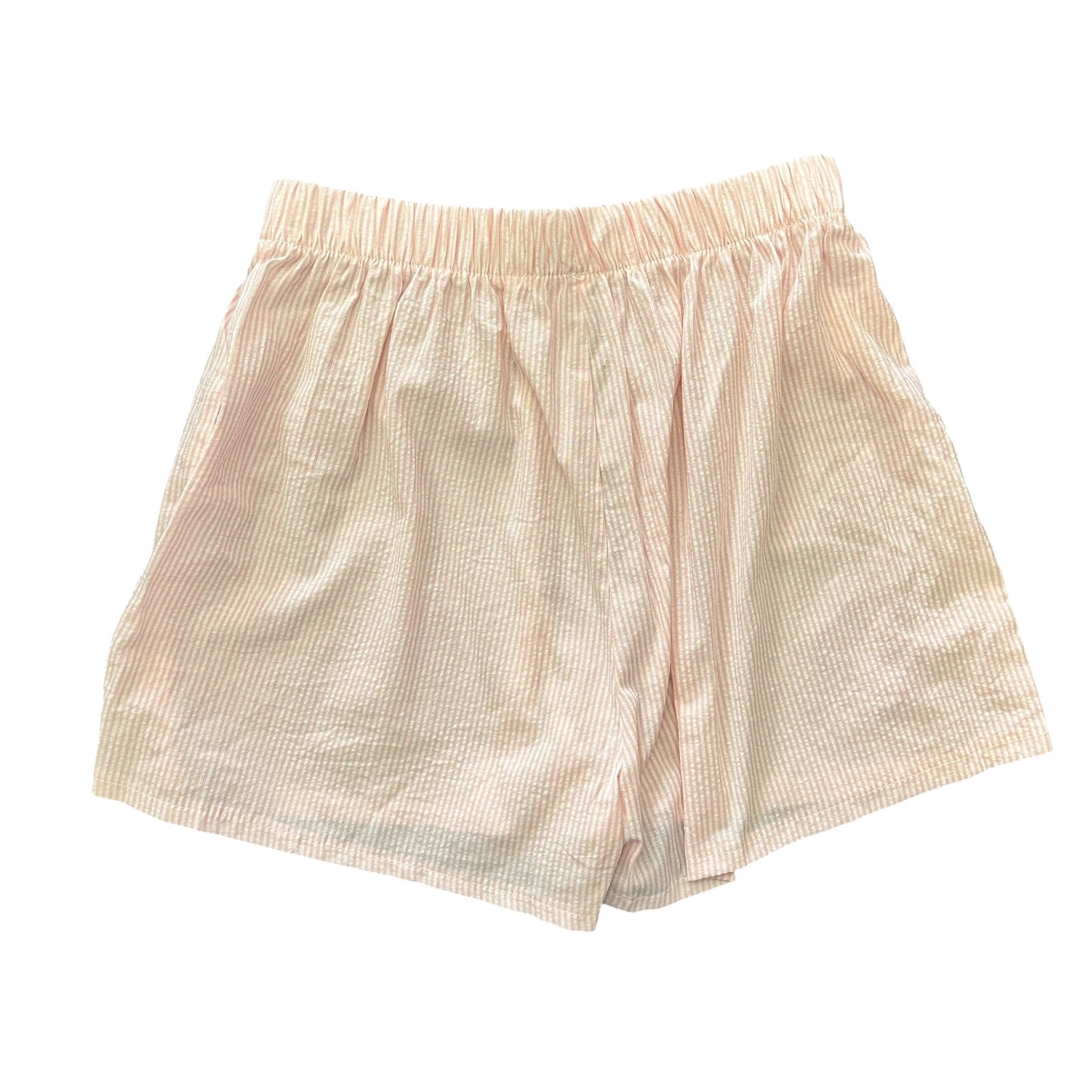 PINK WHITE STRIPED 2 PC SHORTS SET 223 MEDIUM