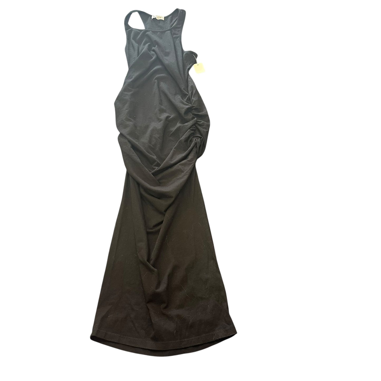 LULUS BLACK RUCHED SLEEVELESS DRESS NWT 249 SMALL