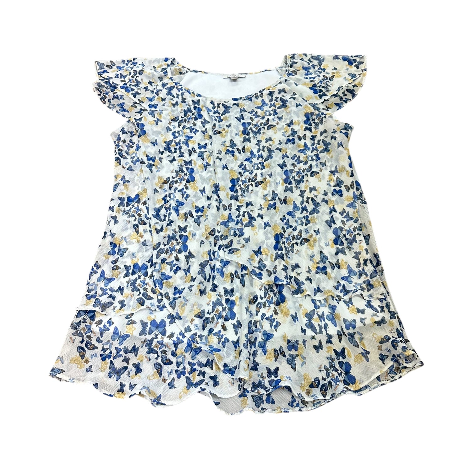 ROZ & ALI FLORAL BLOUSE 85 1X