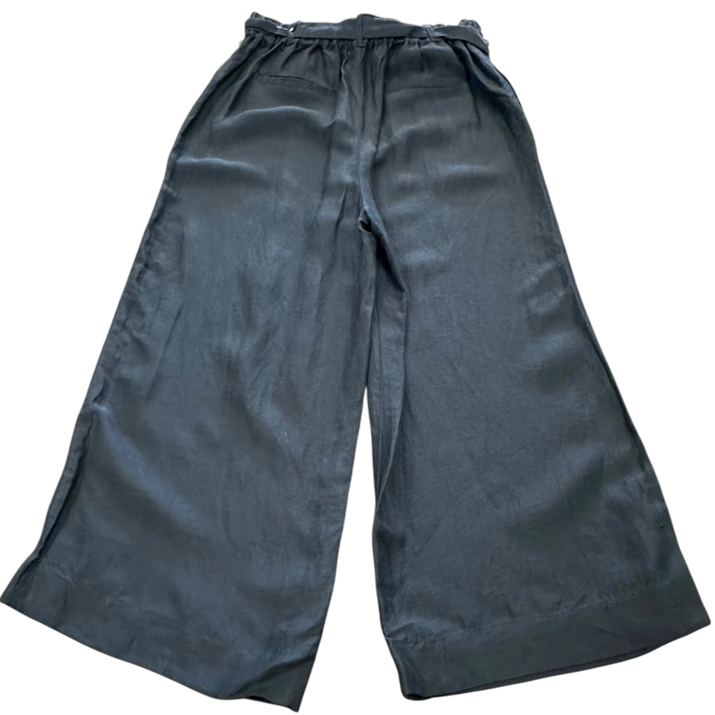 HALSTON NAVY BLUE WIDE LEG TROUSERS 8 NWT LARGE