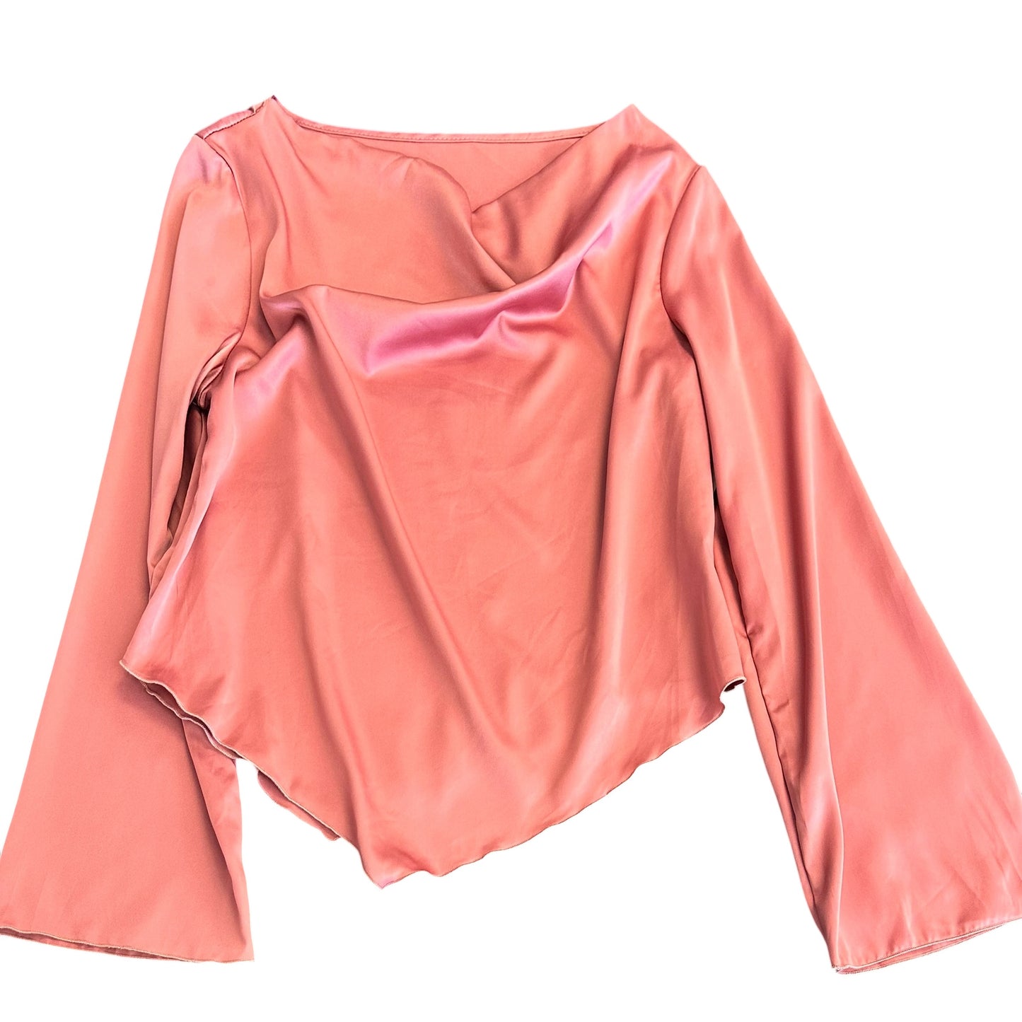 ROSE PINK SATIN BLOUSE 170 MEDIUM