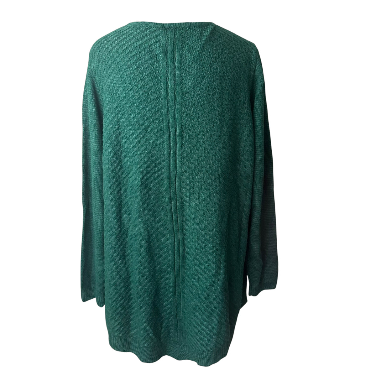 ALYX EMERALD GREEN TEXTURED KNIT TUNIC SWEATER 100 1X