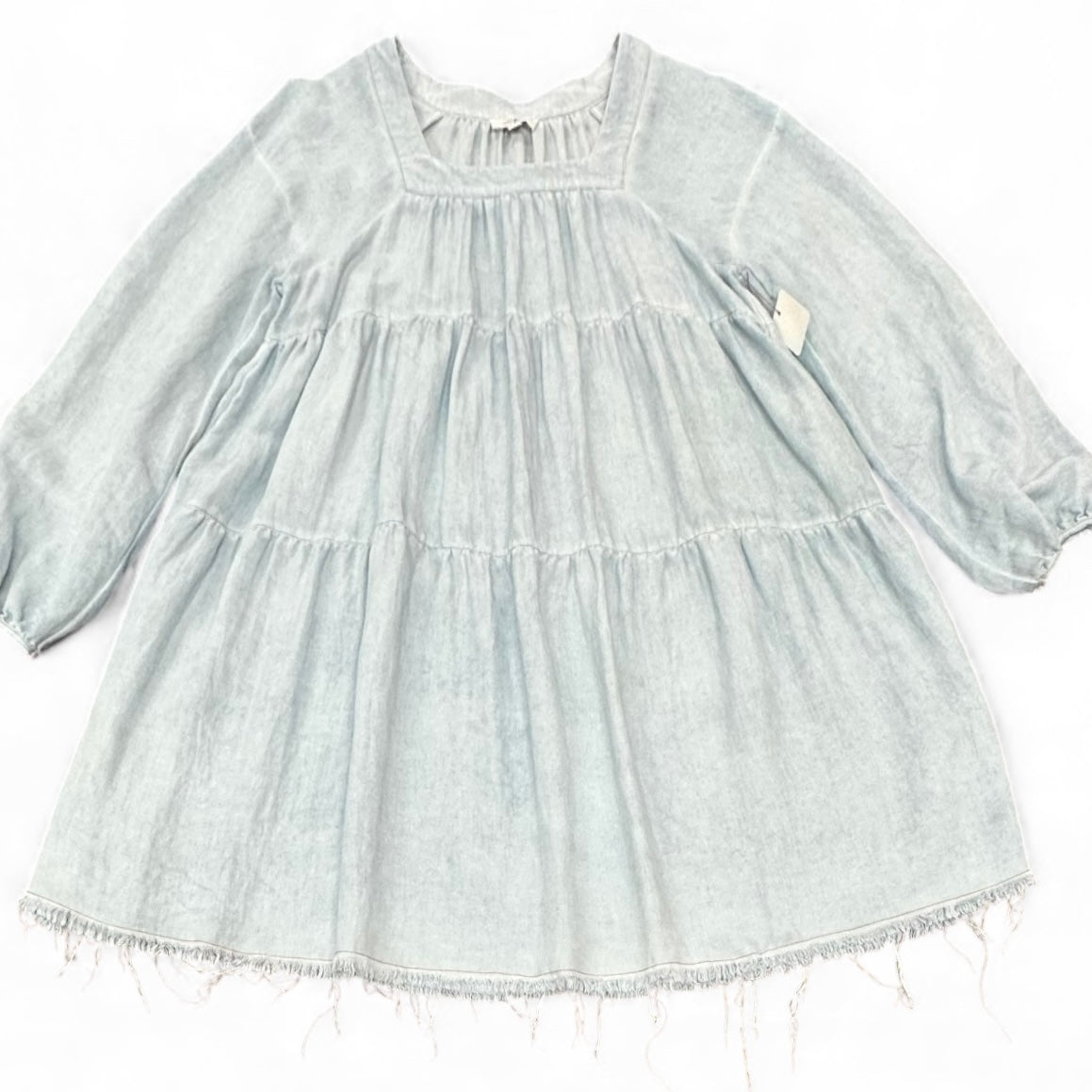 UMGEE TIERED LIGHT CHAMBRAY DRESS 84 SMALL