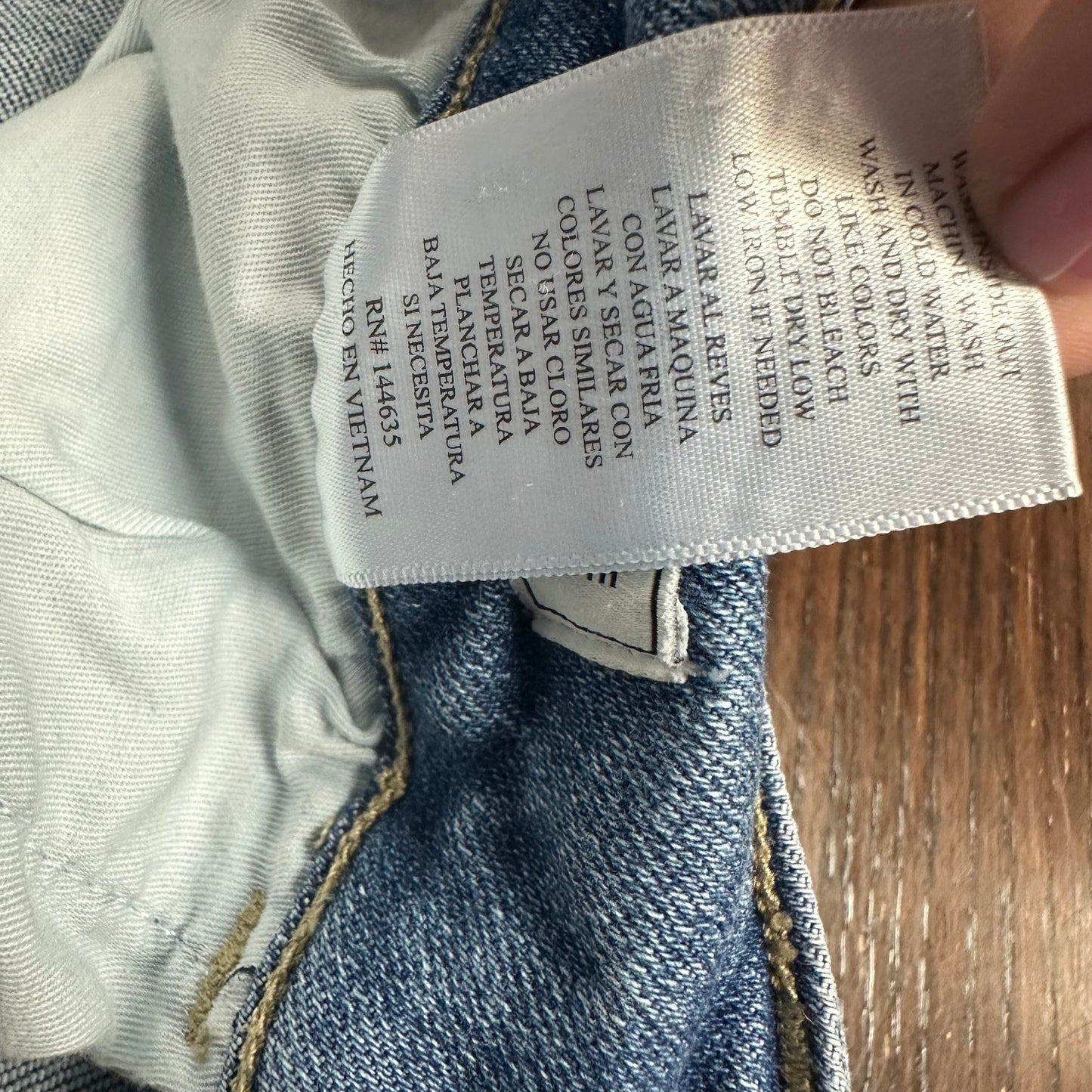 KANCAN HIGH RISE SKINNY DISTRESSED STRETCH DENIM BLUE JEANS 82 SZ 29