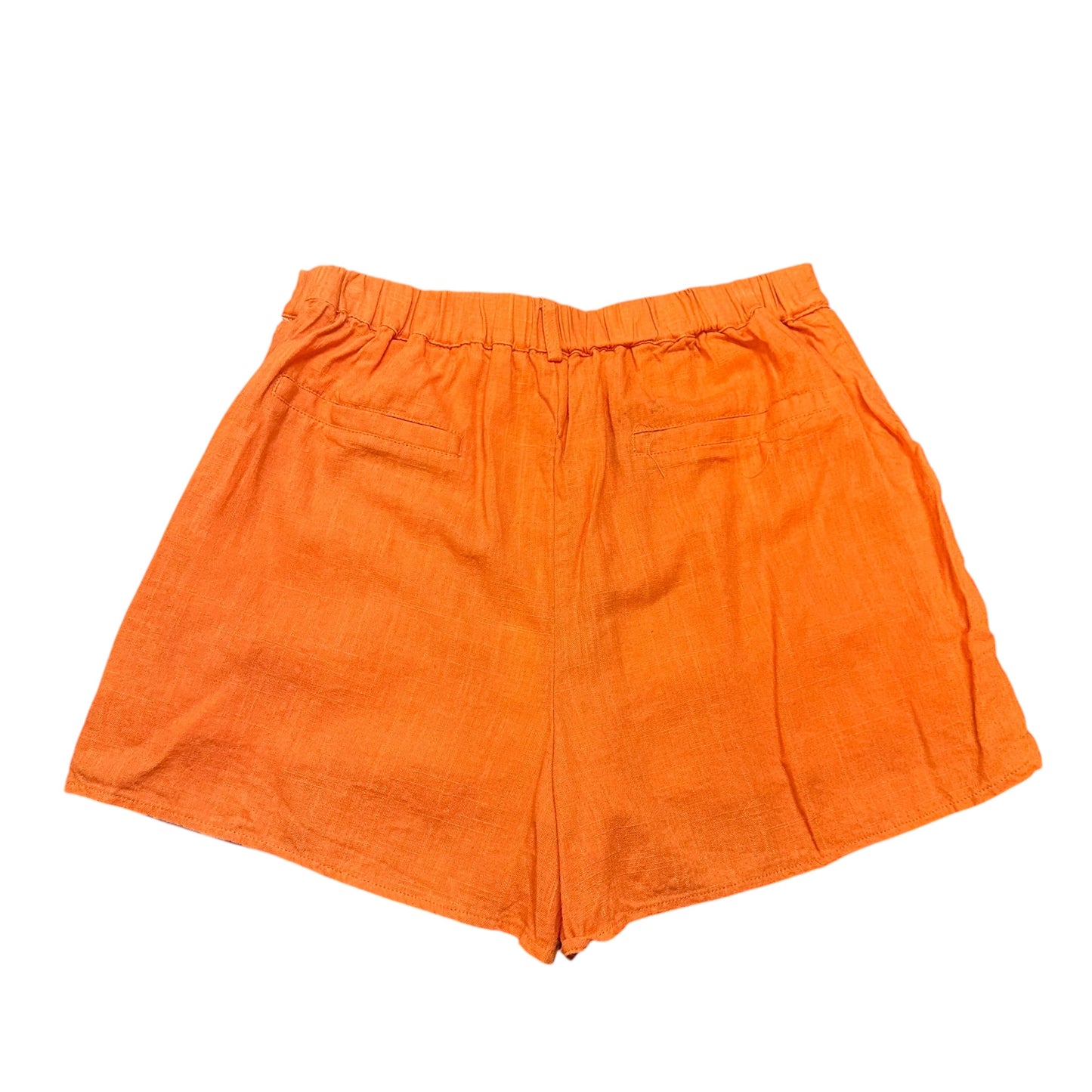 STRUT BOLT BABYDOLL BLOUSE & SHORTS ORANGE NWOT 288 M/L