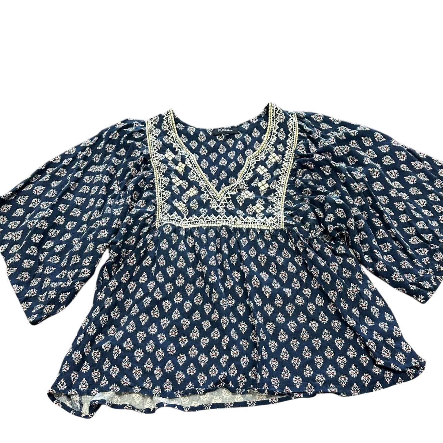 RD & KOKO NAVY BOHO BLOUSE 111 LARGE