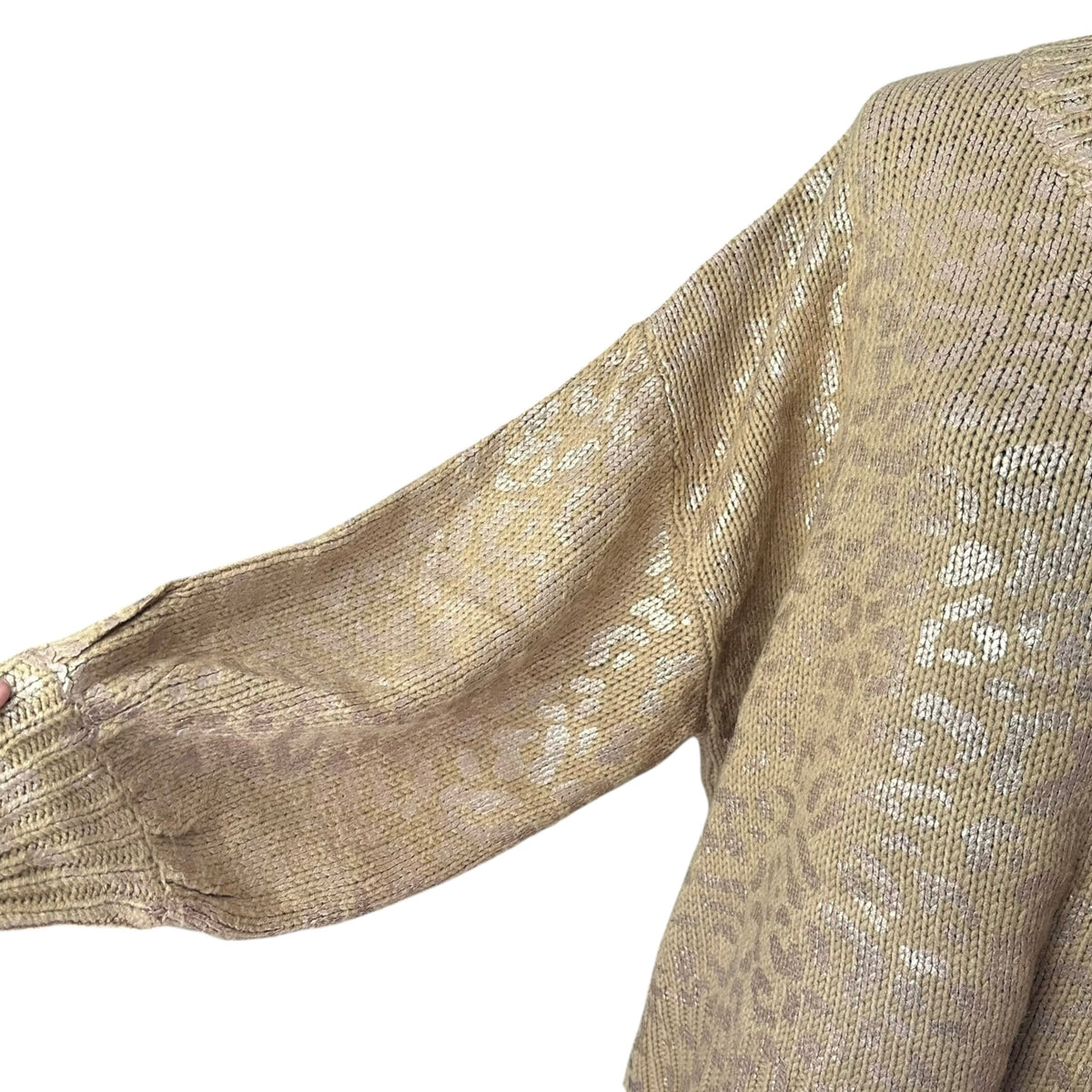 GOLDEN HOUR METALLIC STATEMENT SWEATER 14 S/M