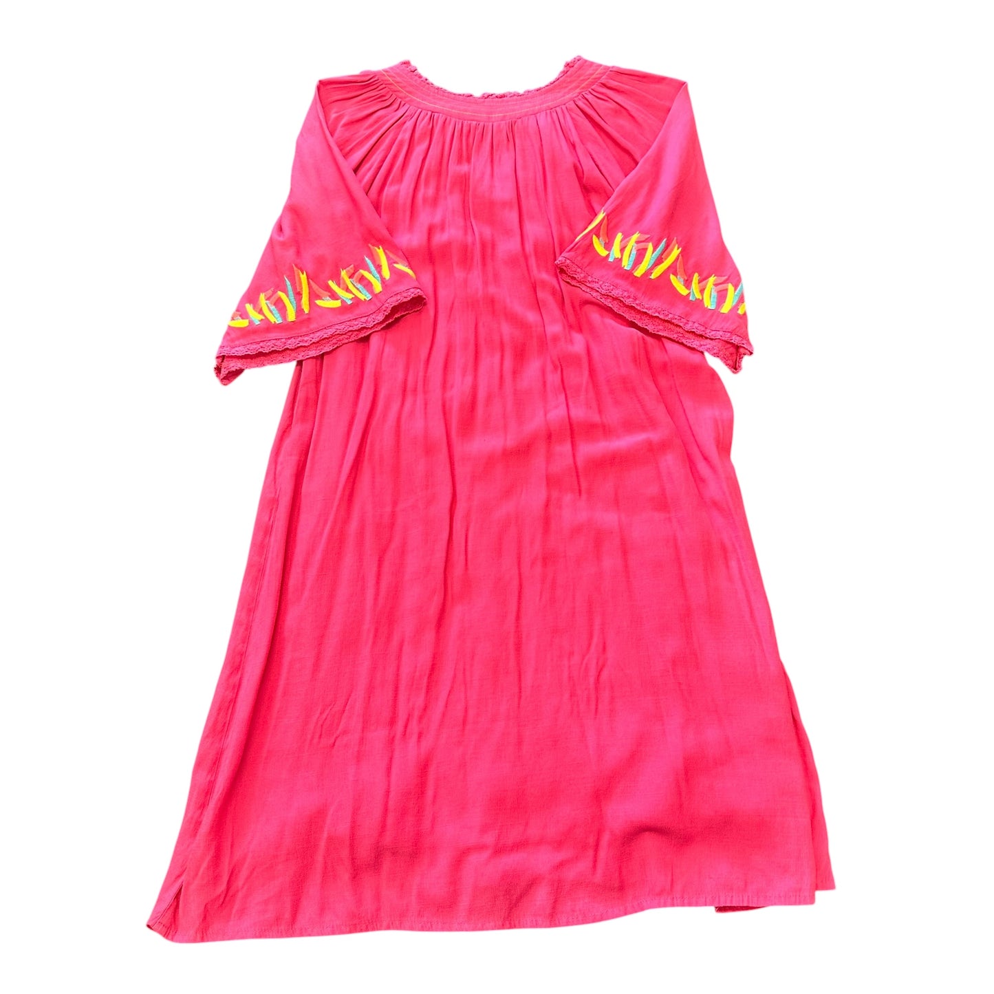 JODIFL PINK EMBROIDERED DRESS 158 MEDIUM