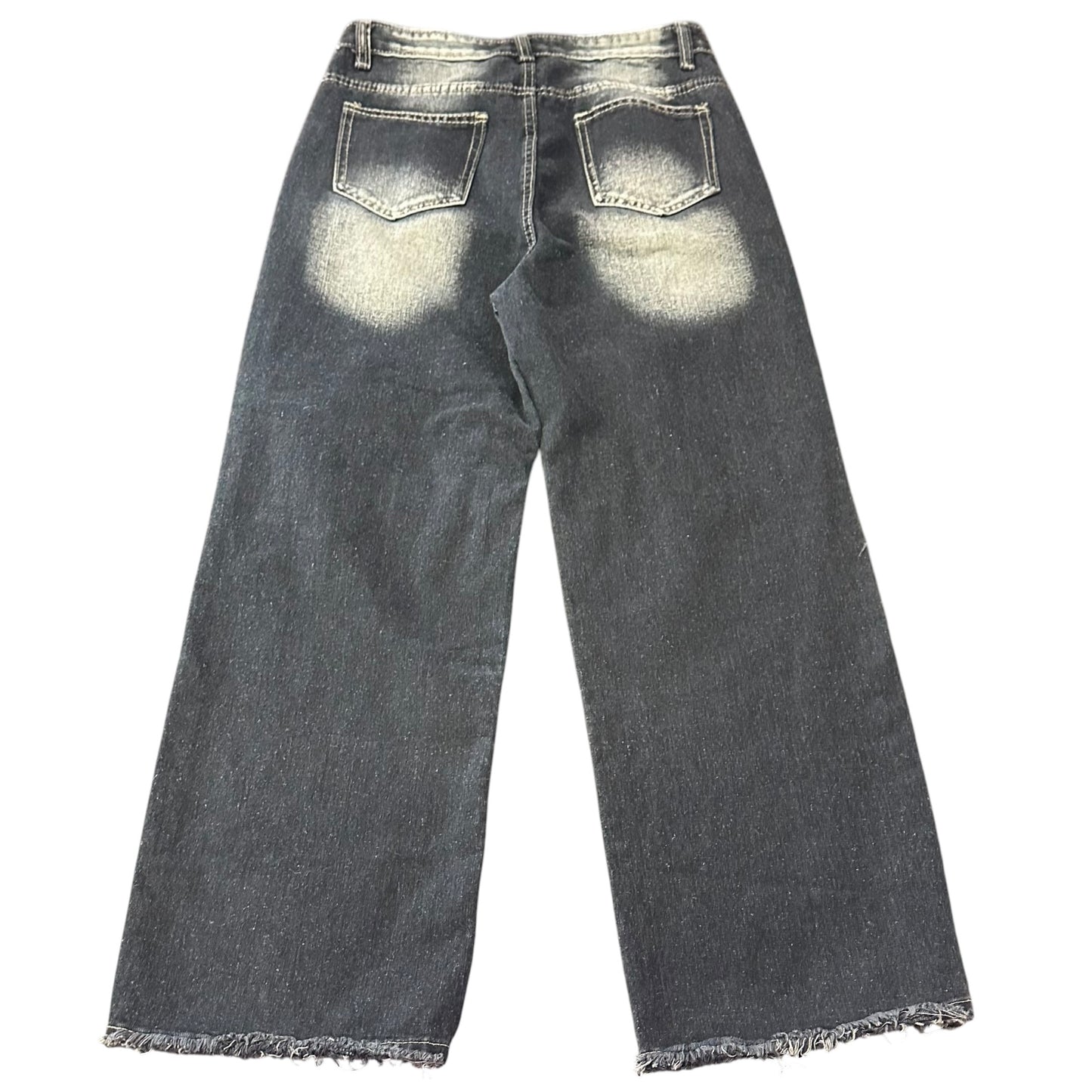 DARK DENIM CARGO JEANS WIDE LEGS 100 LARGE / 8