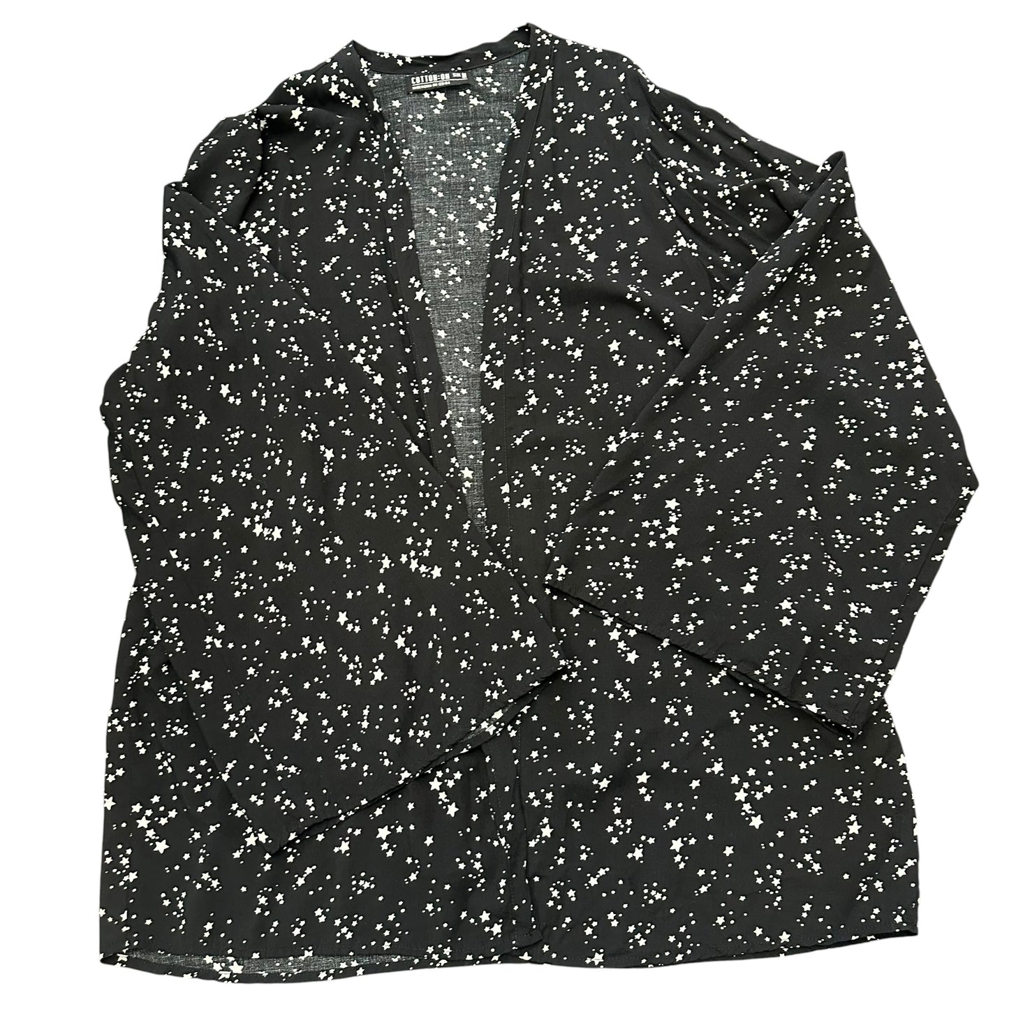 COTTON ON BLACK WHITE STAR KIMONO 100 MEDIUM