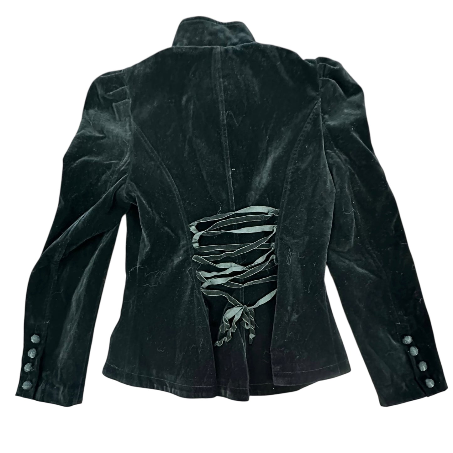 BLACK VELOUR RIDIGN JACK LACE VICTORIAN 191 MEDIUM