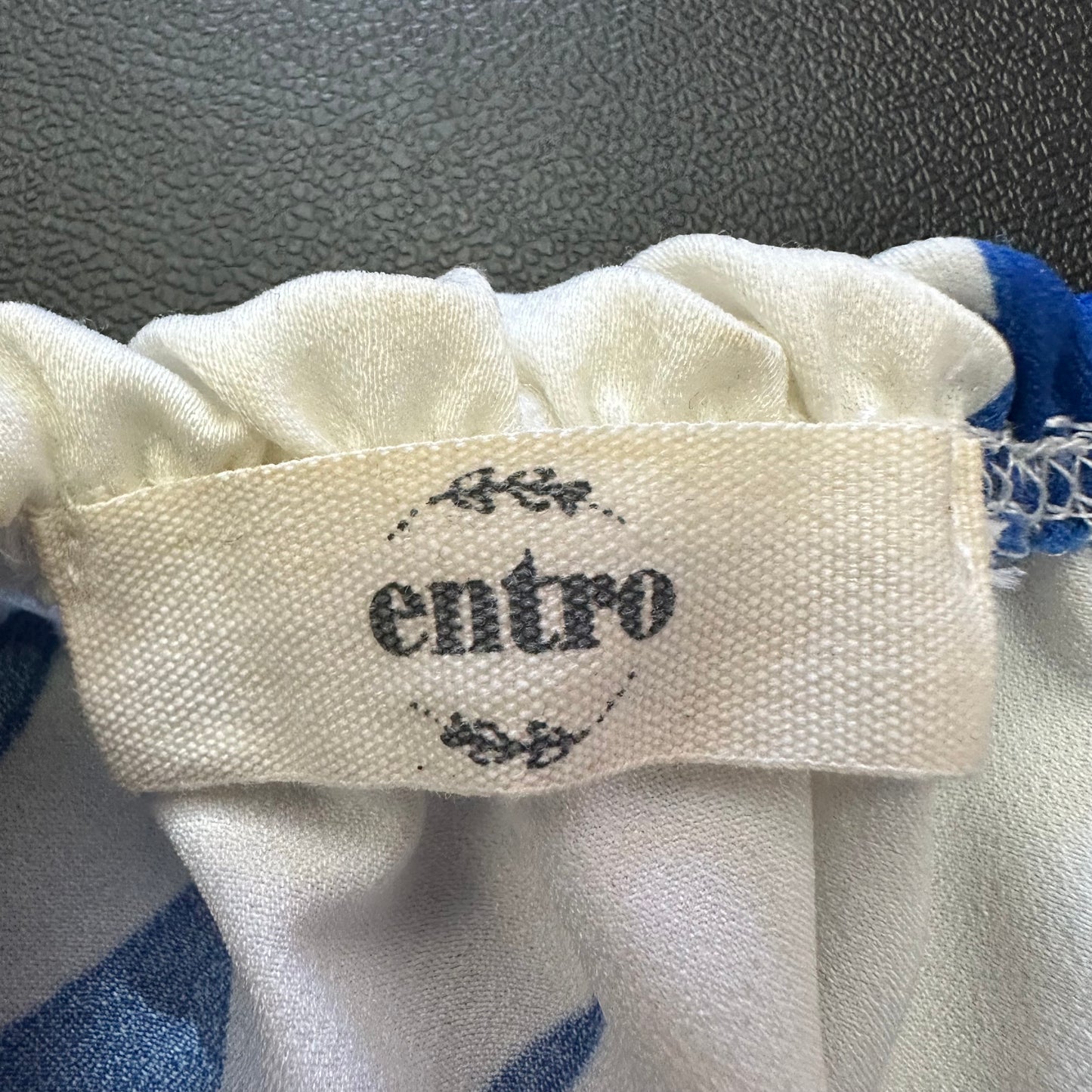 ENTRO BLUE WHITE FLORAL BODYSUIT 8 LARGE