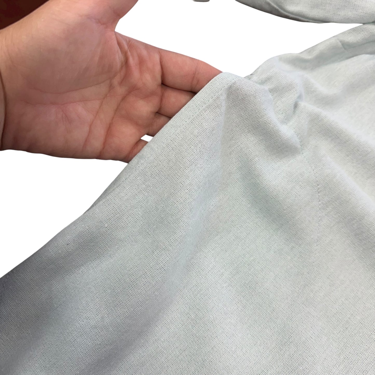 AQUA LIGHT BLUE LIGHTWEIGHT LINEN BLEND COLLARED V NECK DRESS SLITS 58 LARGE