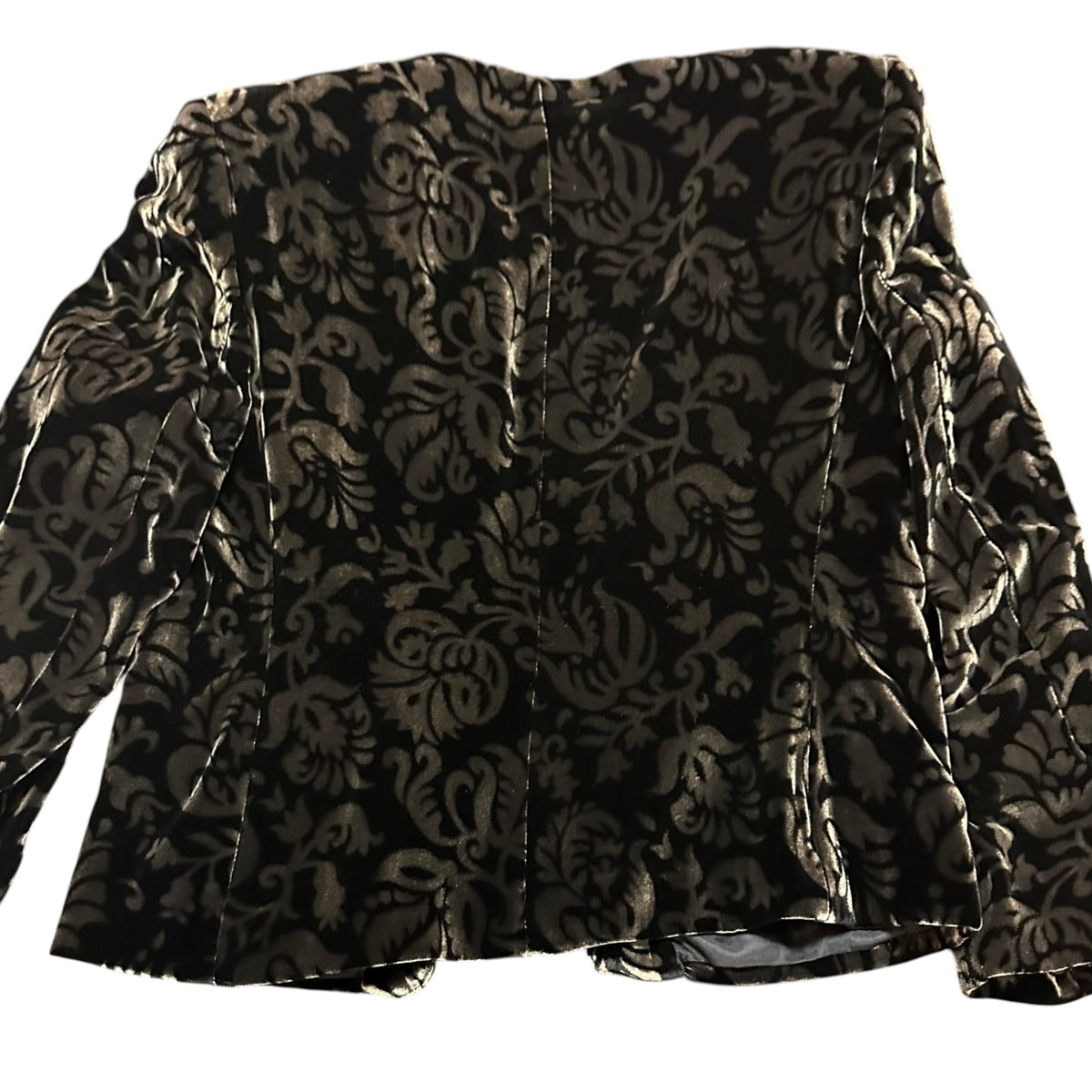VINTAGE JONES NEW YORK SILK BLEND BLACK VELOUR JACKET 100 SZ 12