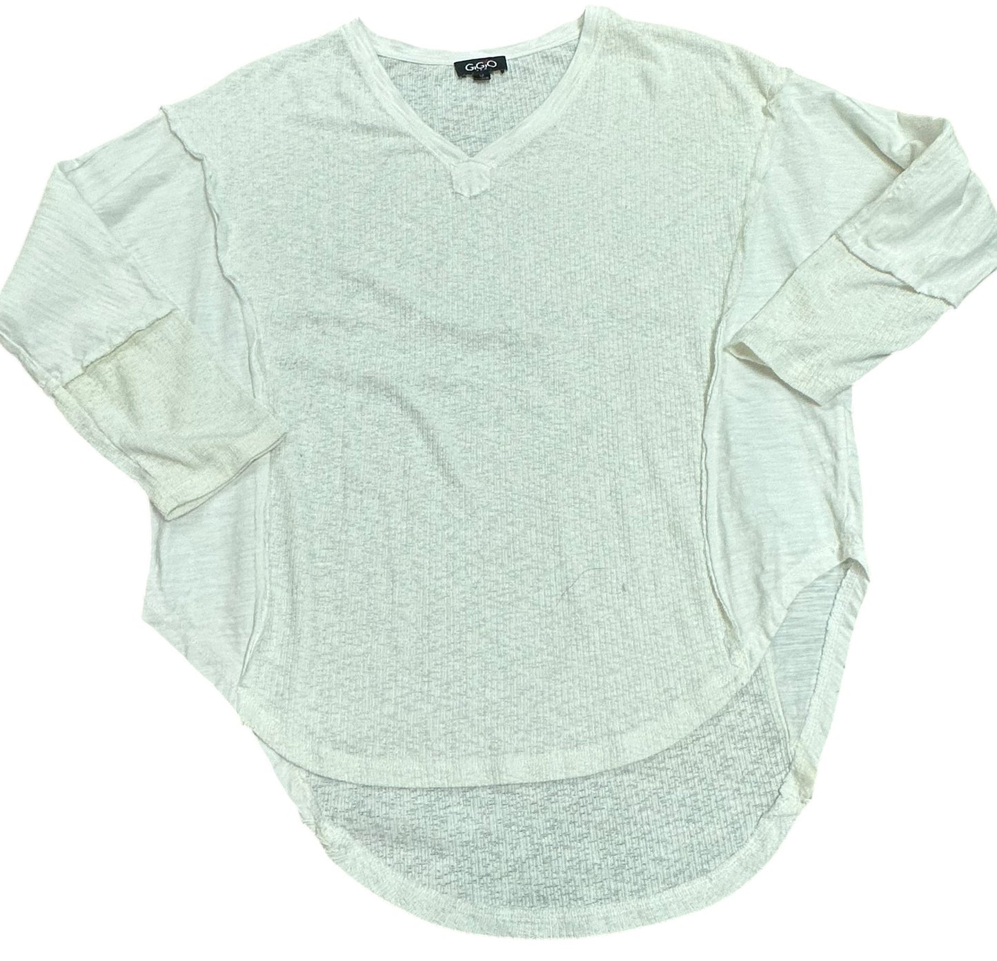GIGIO WHITE OVERSIZED LONG SLEEVE SHIRT 234 MEDIUM