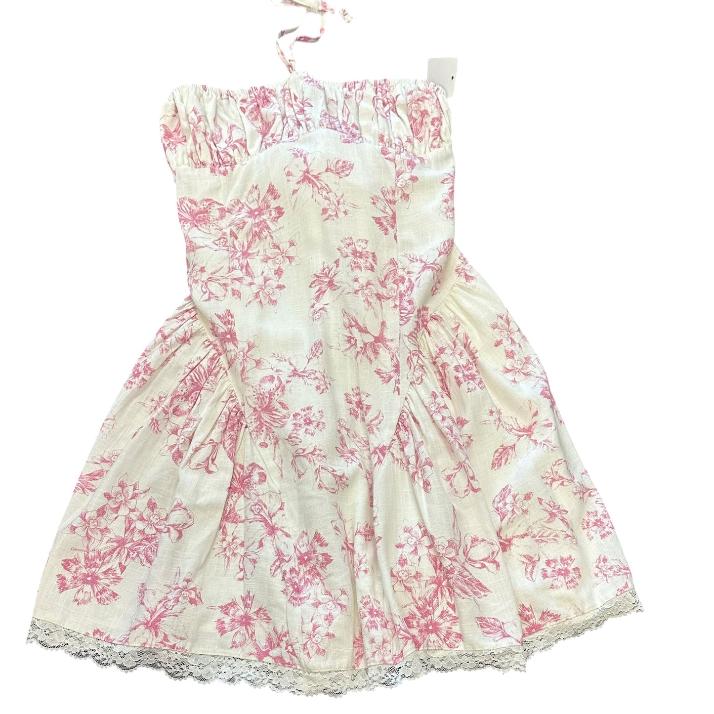 SKY TO MOON PINK WHITE FLORAL DRESS NWT 158 LARGE