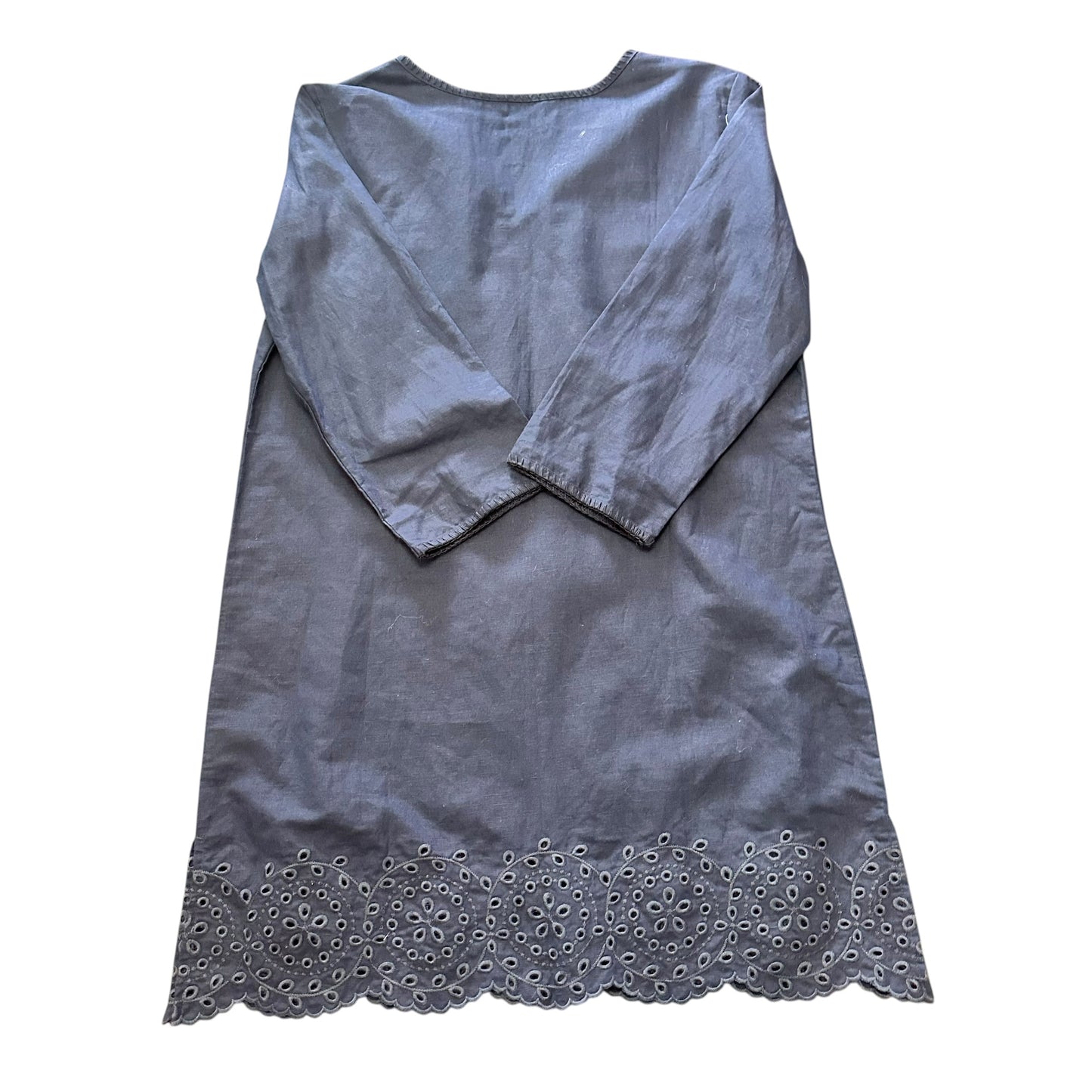 LANDS' END NAVY TASSEL DRESS 100 SMALL
