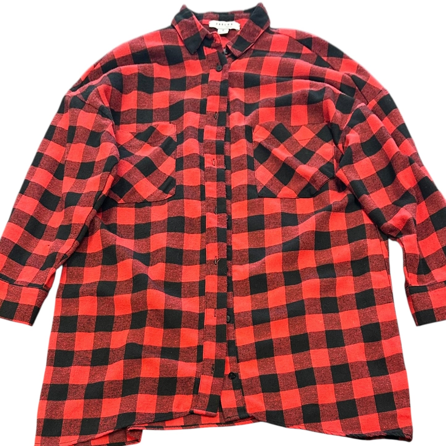 FAVLUX RED BLACK BUFFALO PLAID BUTTON UP 100 SMALL