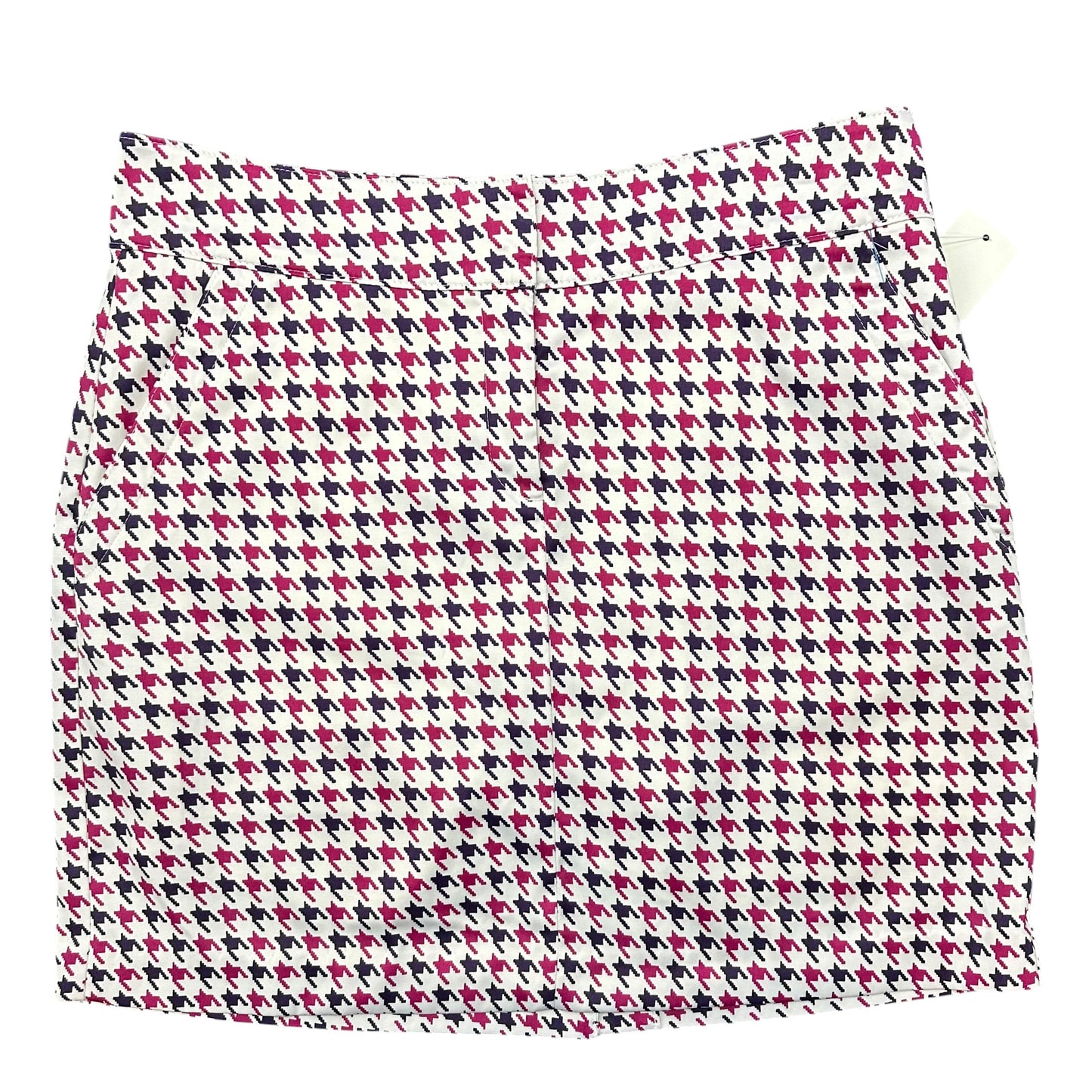 IZOD GOLF WHITE PURPLE HOUNDSTOOTH SKORT 100 SZ 2