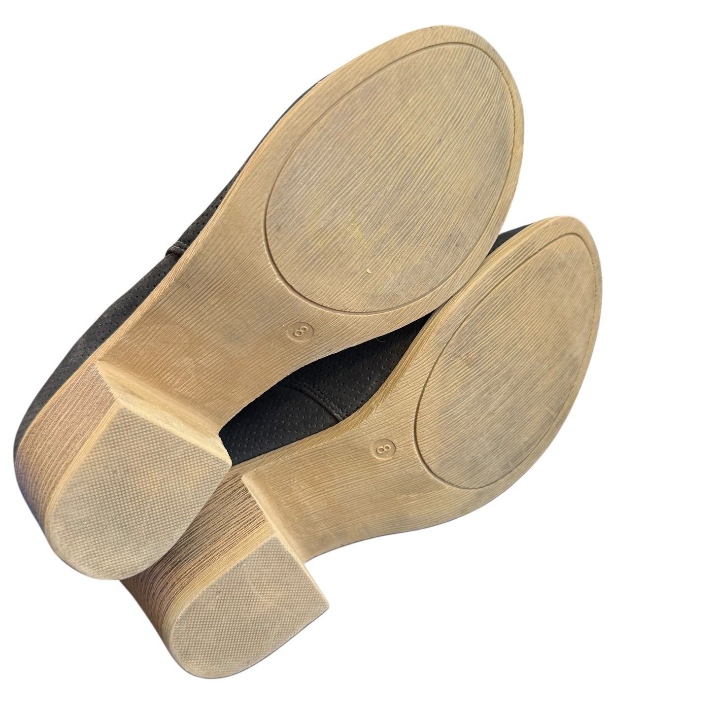 BLACK FAUX SUEDE ANKLE BOOTIES 100 SZ 7