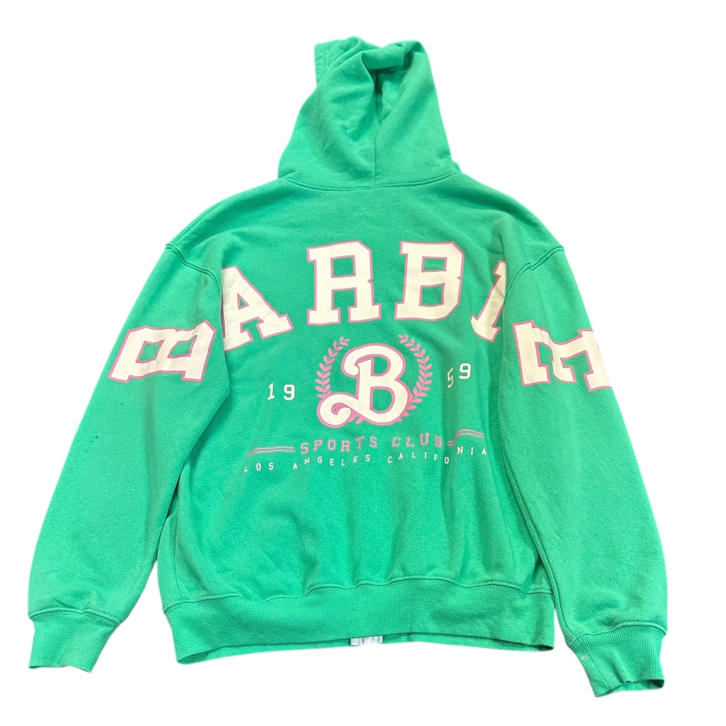 GREEN BARBIE FULL ZIP HOODIE 100 MEDIUM