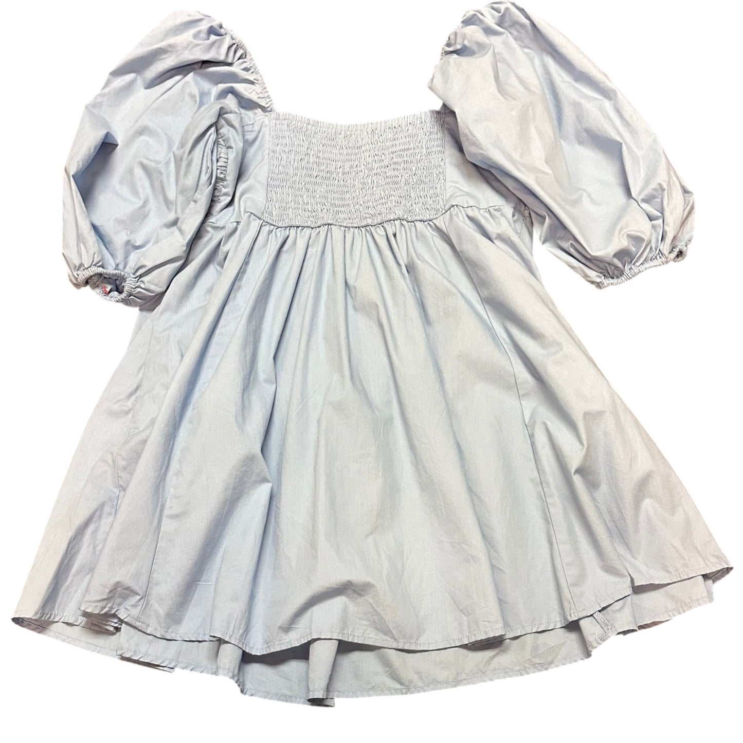 ABERCOMBIE & FITCH BLUE PUFF SLEEVE DRESS 100 LARGE