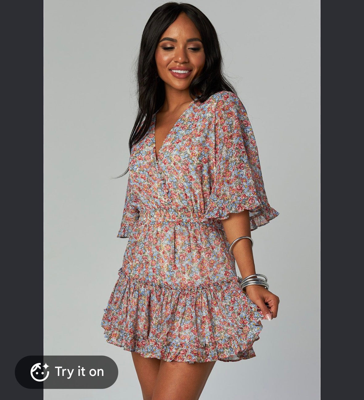 BUDDY LOVE POLLYANNA FLORAL MINI DRESS 282 LARGE