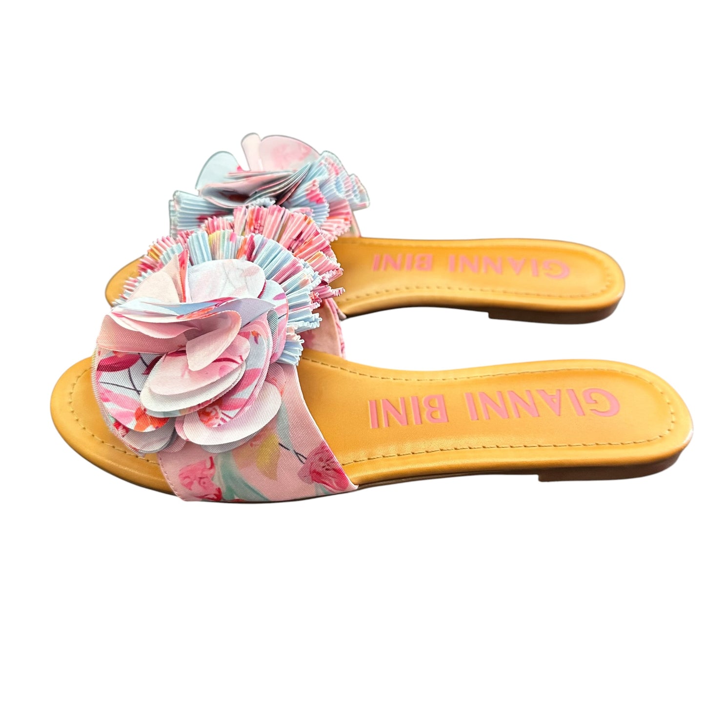 GIANNI BINI NWB ZAVEN PINK FLORAL SANDALS 215 SZ 9