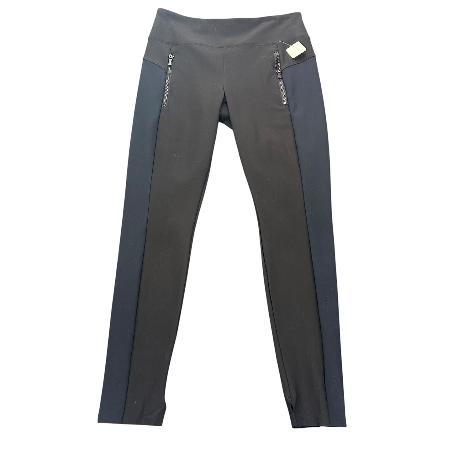 ATHLETA BLACK NAVY LEGGINGS FULL LENGTH ZIPPERS 100 SMALL