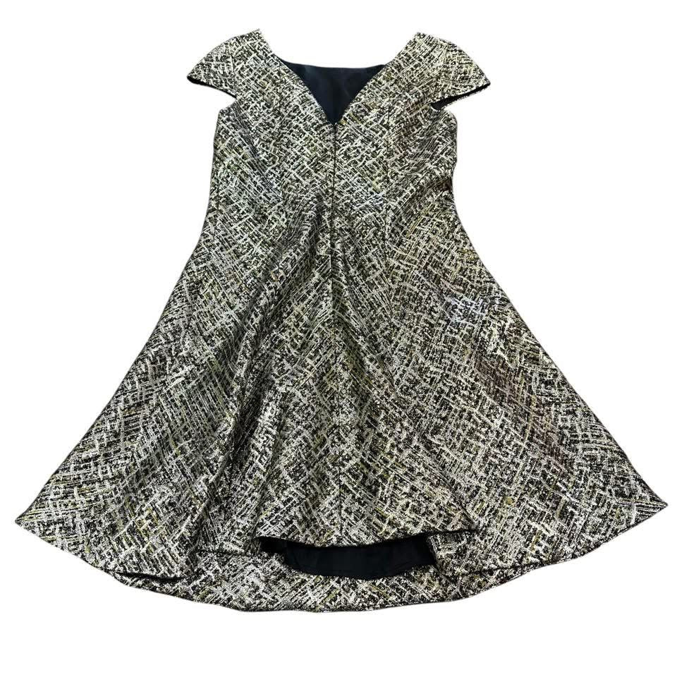 SHOSHANNA SILVER CAP SLEEVE COCKTAIL DRESS 100 Sz 4