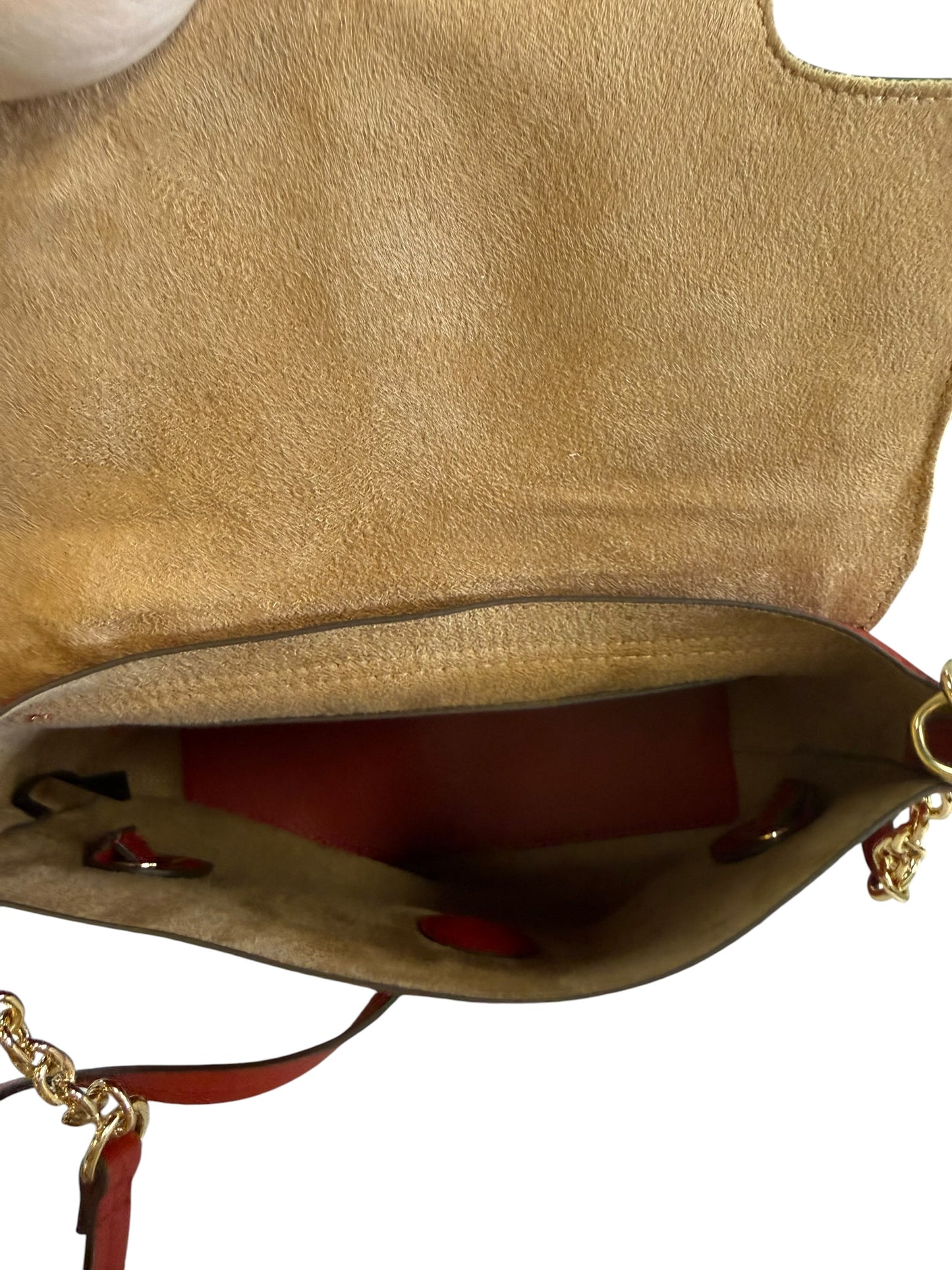 KATE LANDRY RED FAUX LEATHER SHOULDER BAG 261 OS