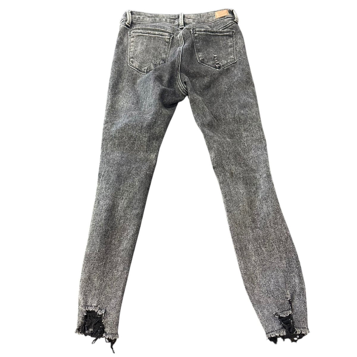 SIMPLY SOCIETY BLACK RAW HEM SKINNY JEANS 32 SZ 3/26