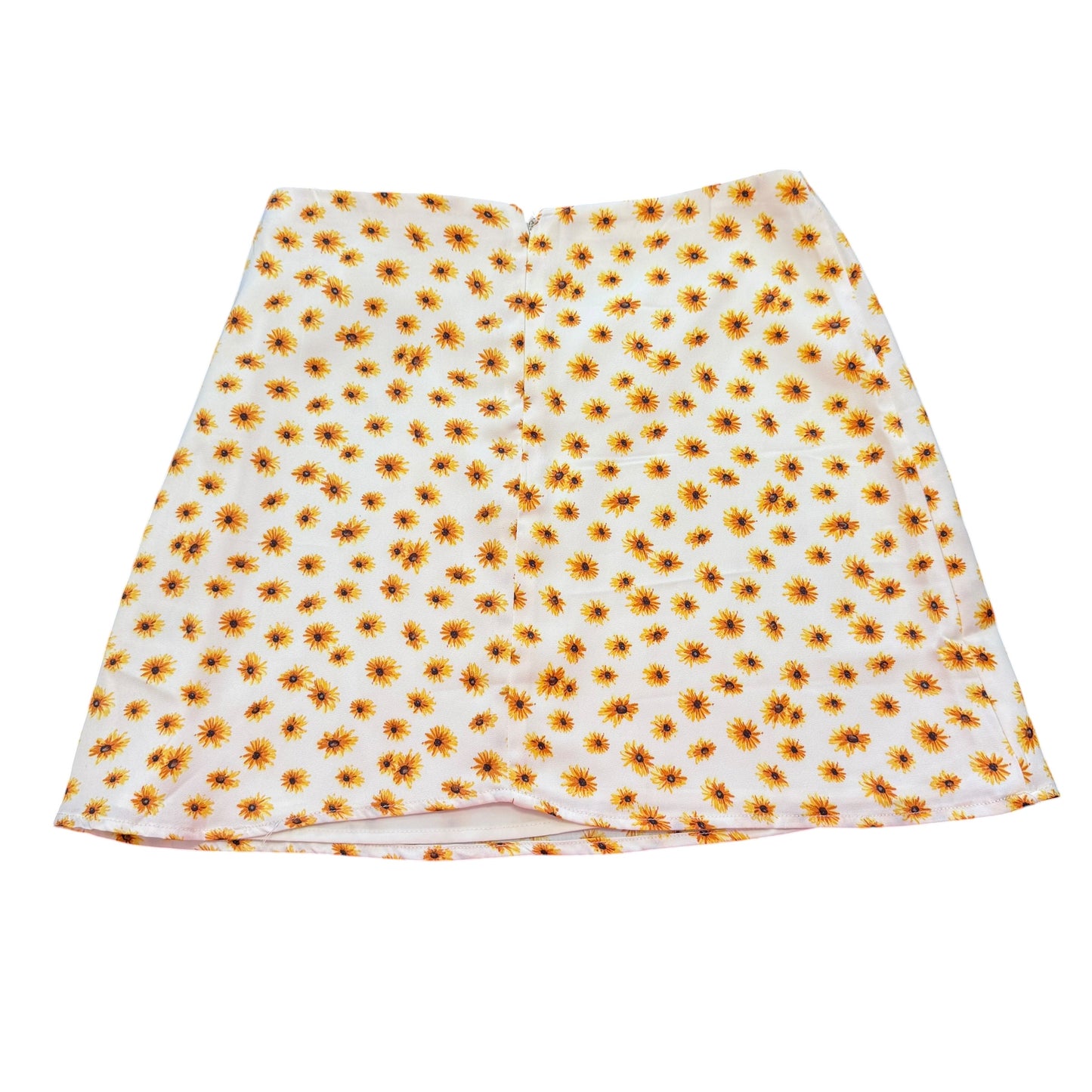 WE WORE WHAT BEIGE SUNFLOWER SKIRT NWT 100 SMALL