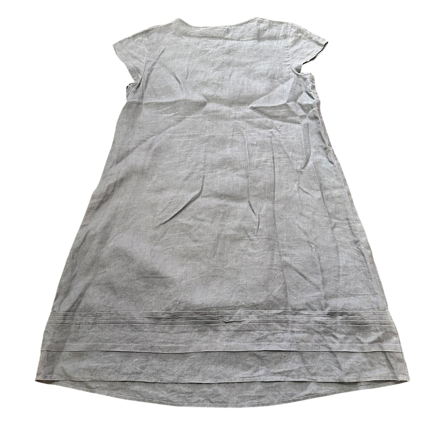 J JILL BLUE 100% LINEN DRESS 100 MEDIUM
