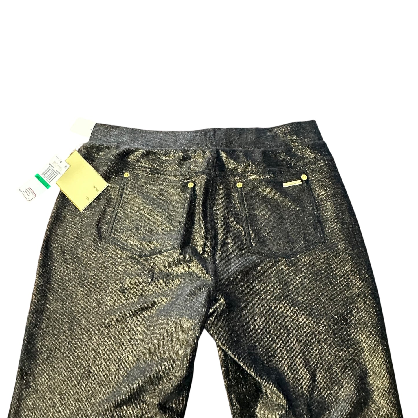 MICHAEL KORS BLACK GOLD PULL ON PANTS NWT $78 191 LARGE