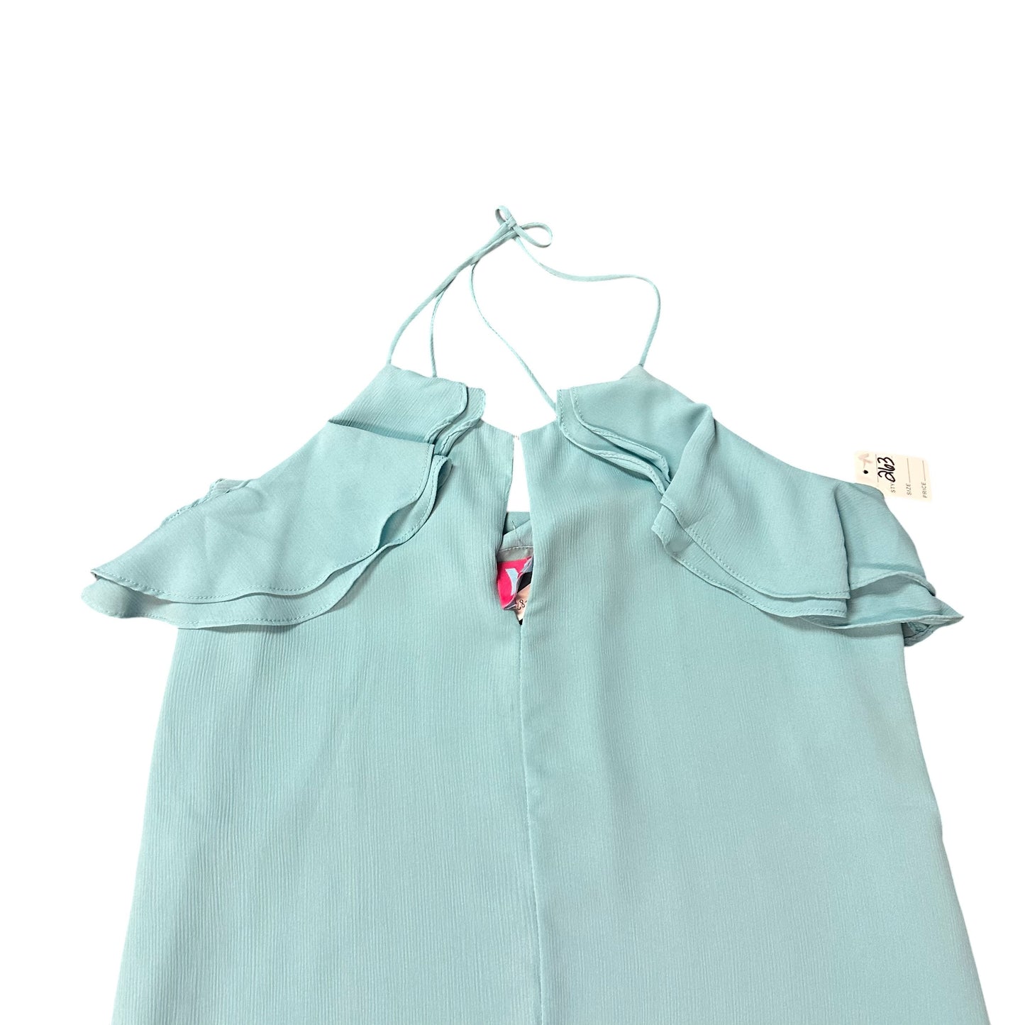 H SQUARED MINI TEAL DRESS RUFFLE 263 SMALL