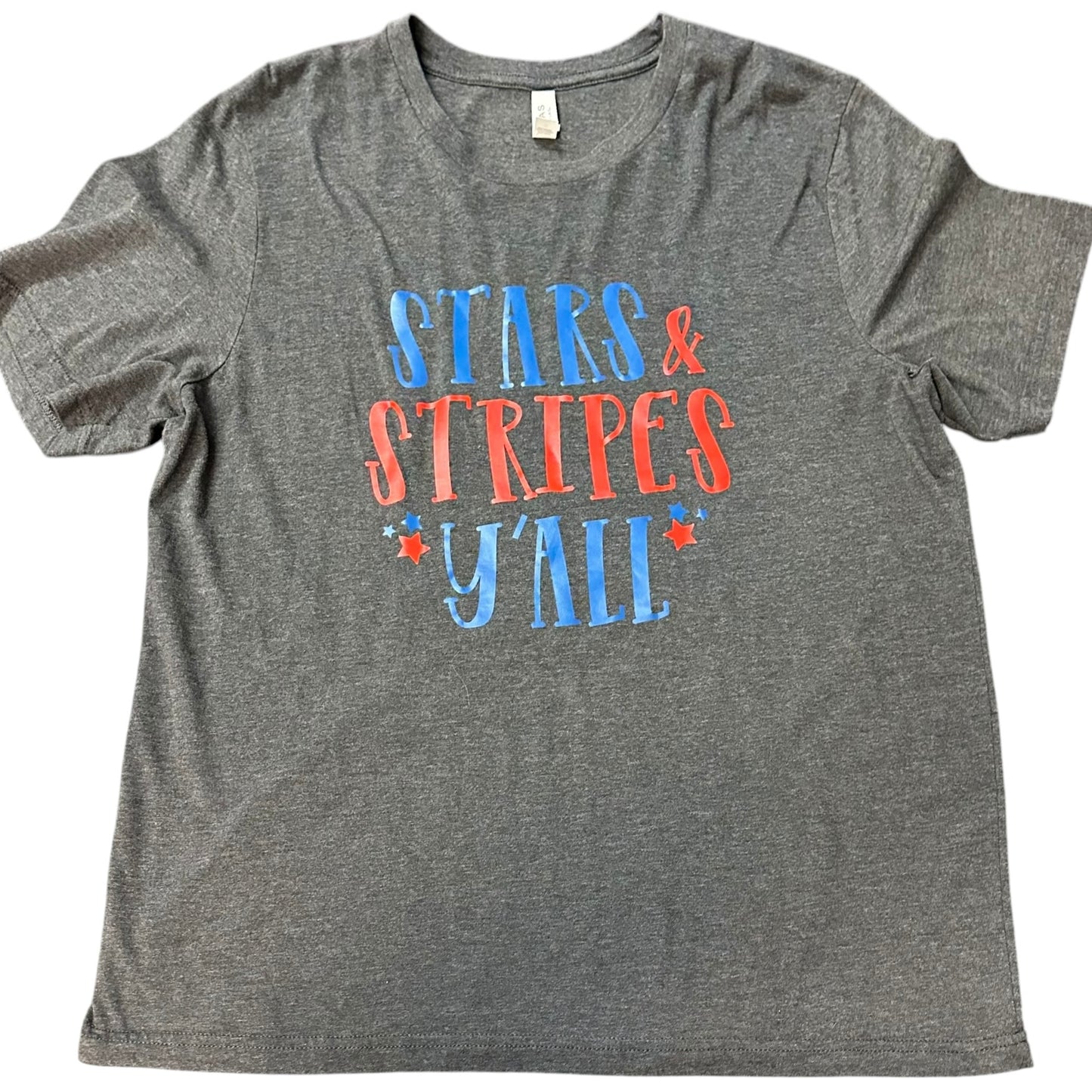 STARS & STRIPED YALL GRAY TSHIRT 100 XL