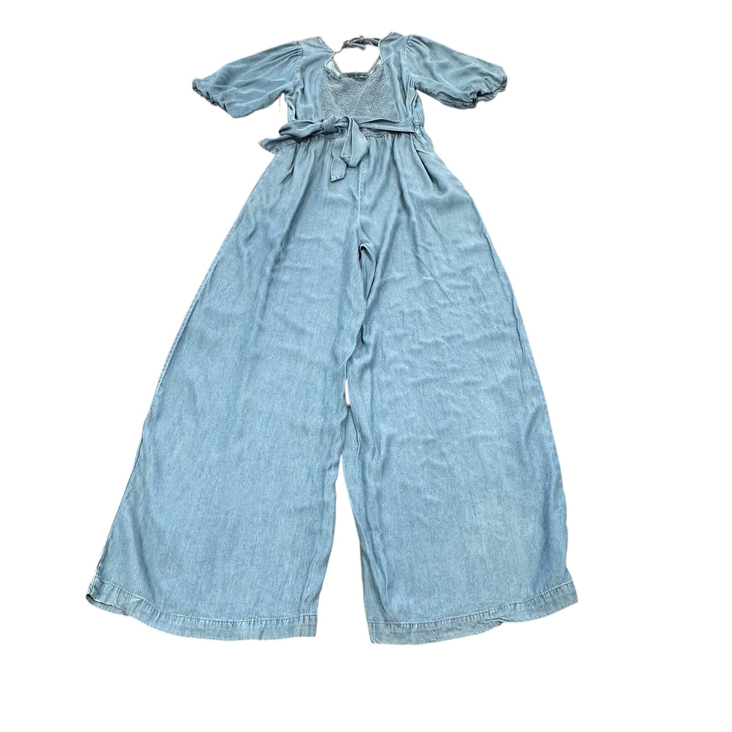 CATO CHAMBRAY WIDE LEG JUMPSUIT 100 MEDIUM