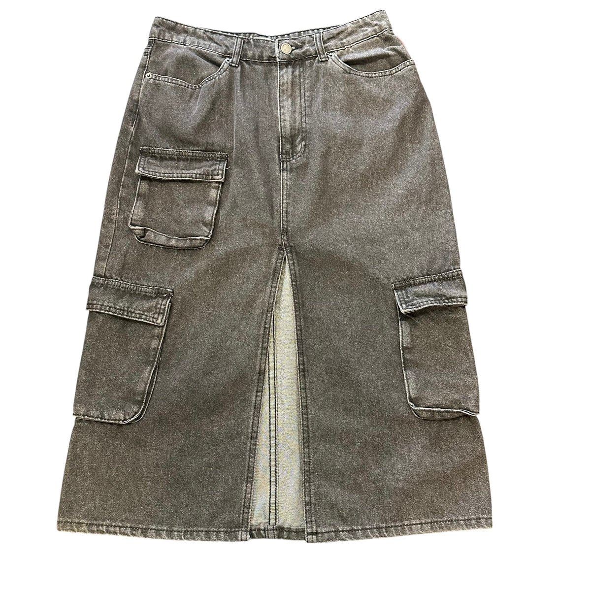 SIMPLE SOCIETY BLACK DENIM SKIRT 245 LARGE