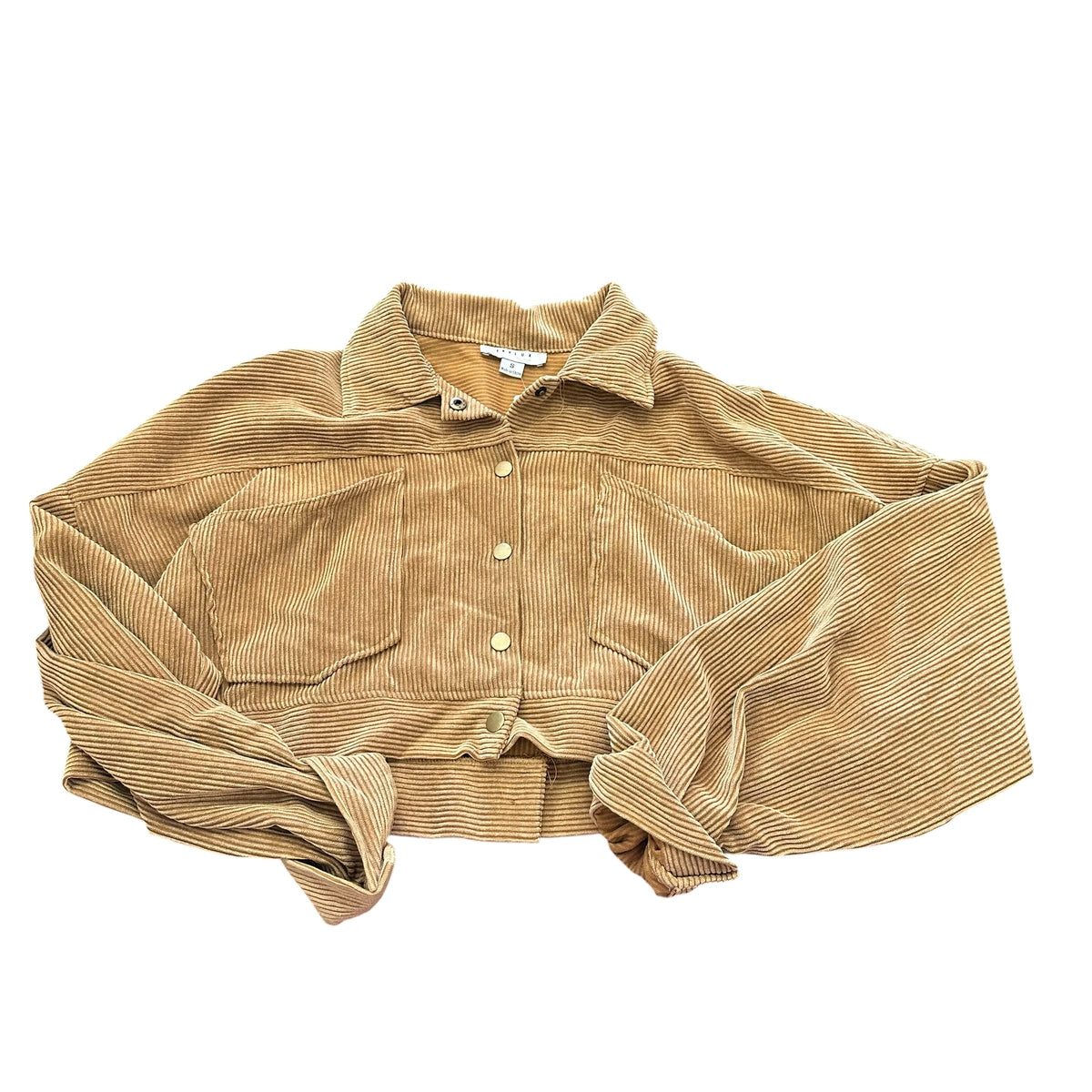 FAVLUX CORDUROY BROWN CROPPED JACKET 100 SMALL