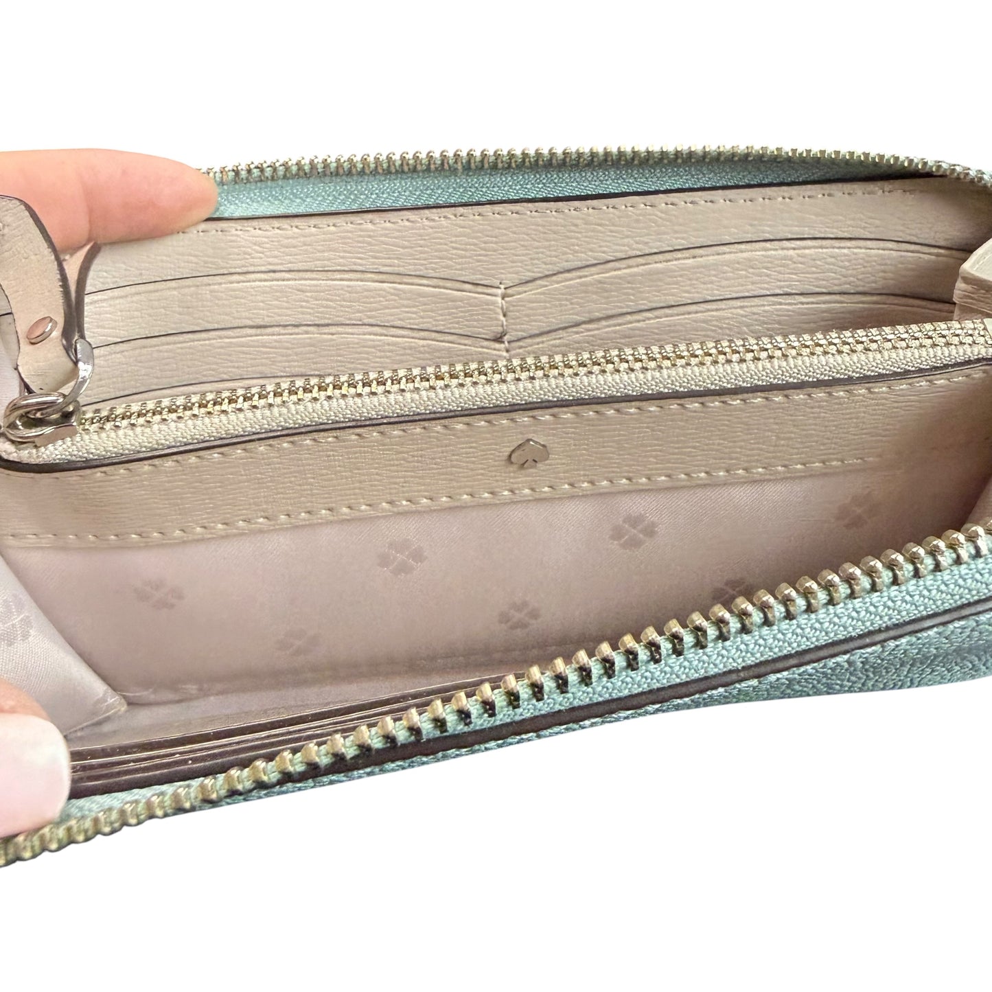 KATE SPADE LIGHT BLUE ZIP AROUND WALLET 100