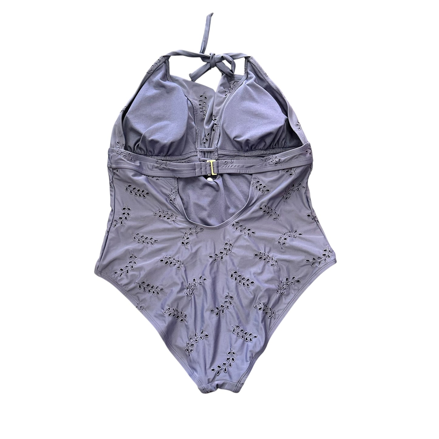 TIME & TRU NAVY EYELET ONE PC SWIMSUIT 58 XL