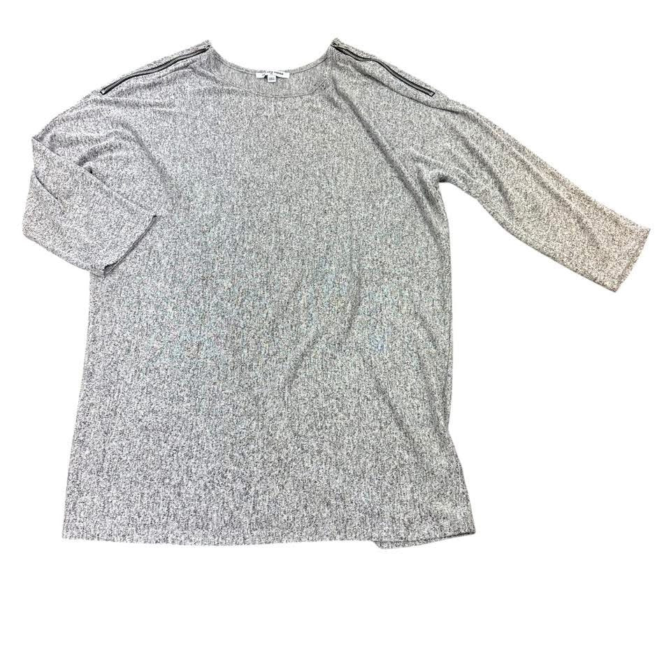 CHA CHA VENTE BLACK WHITE KNIT TUNIC W ZIPPER 100 XL