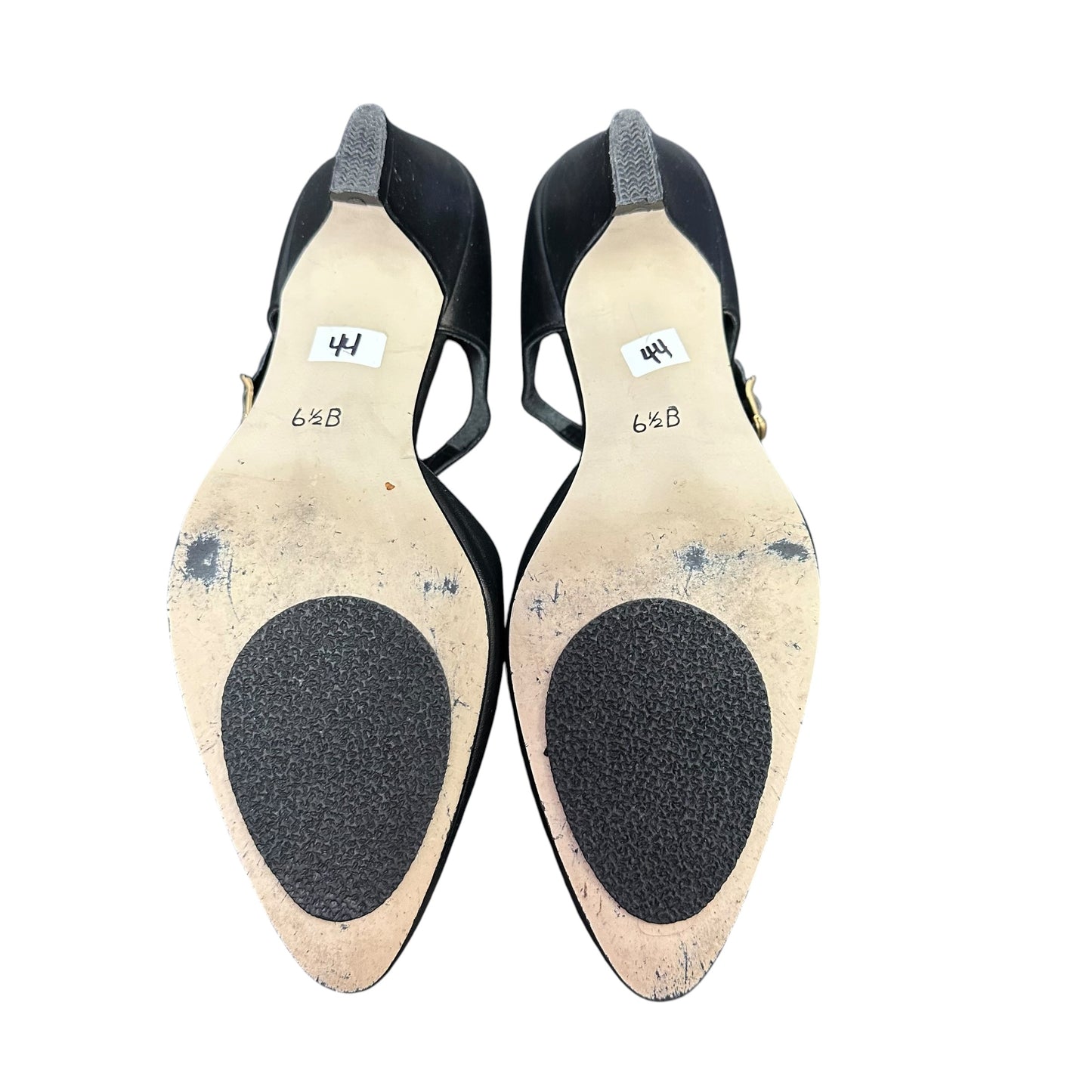 DAISY BLACK CLOSED TOE HEELS 44 SZ 6.5