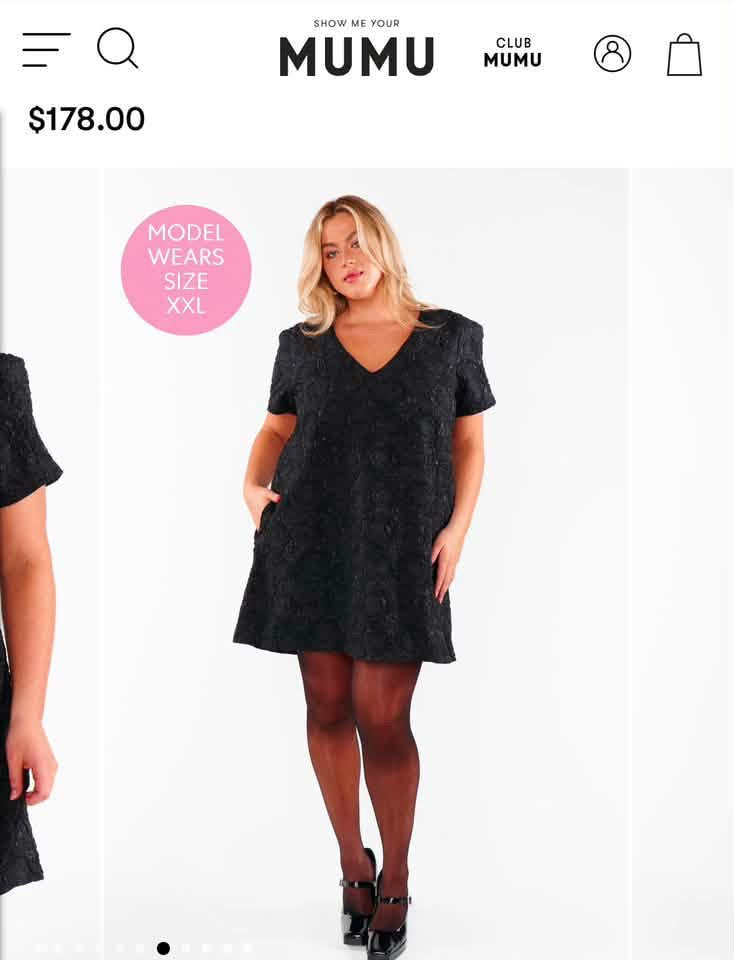 SHOW ME YOUR MUMU JEANETTE BLACK FLORAL DRESS 123 3X