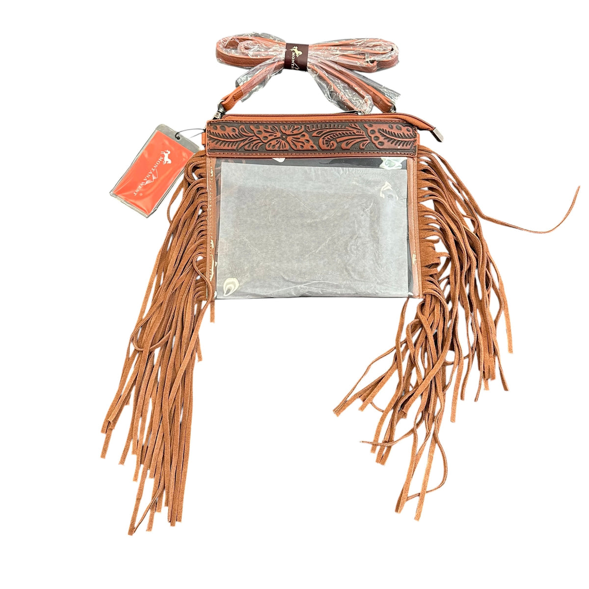 MONTANA WEST CLEAR WESTERN CROSSBODY PURSE NWT 100 OS